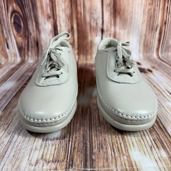 SAS Womens Size 5 Wide Bone Leather TRAVELER Athletic Oxford Walking Shoes NEW - Picture 2 of 11
